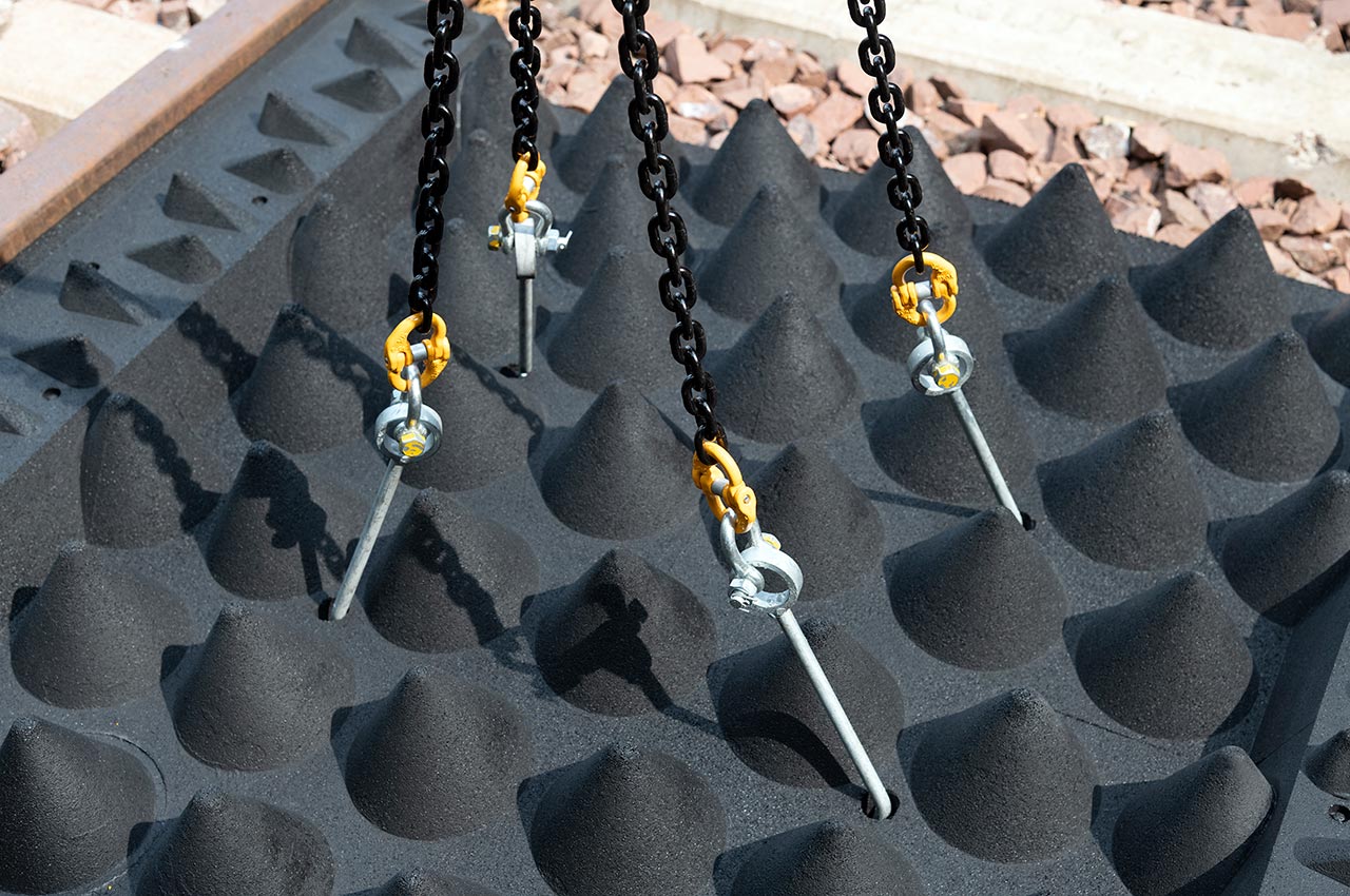 Anti-trespass panel lifting hook installation