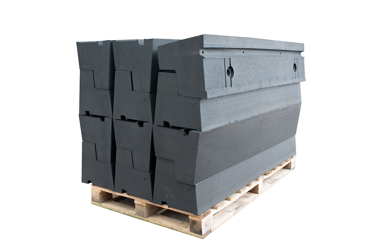 Rubber edge beam construction detail