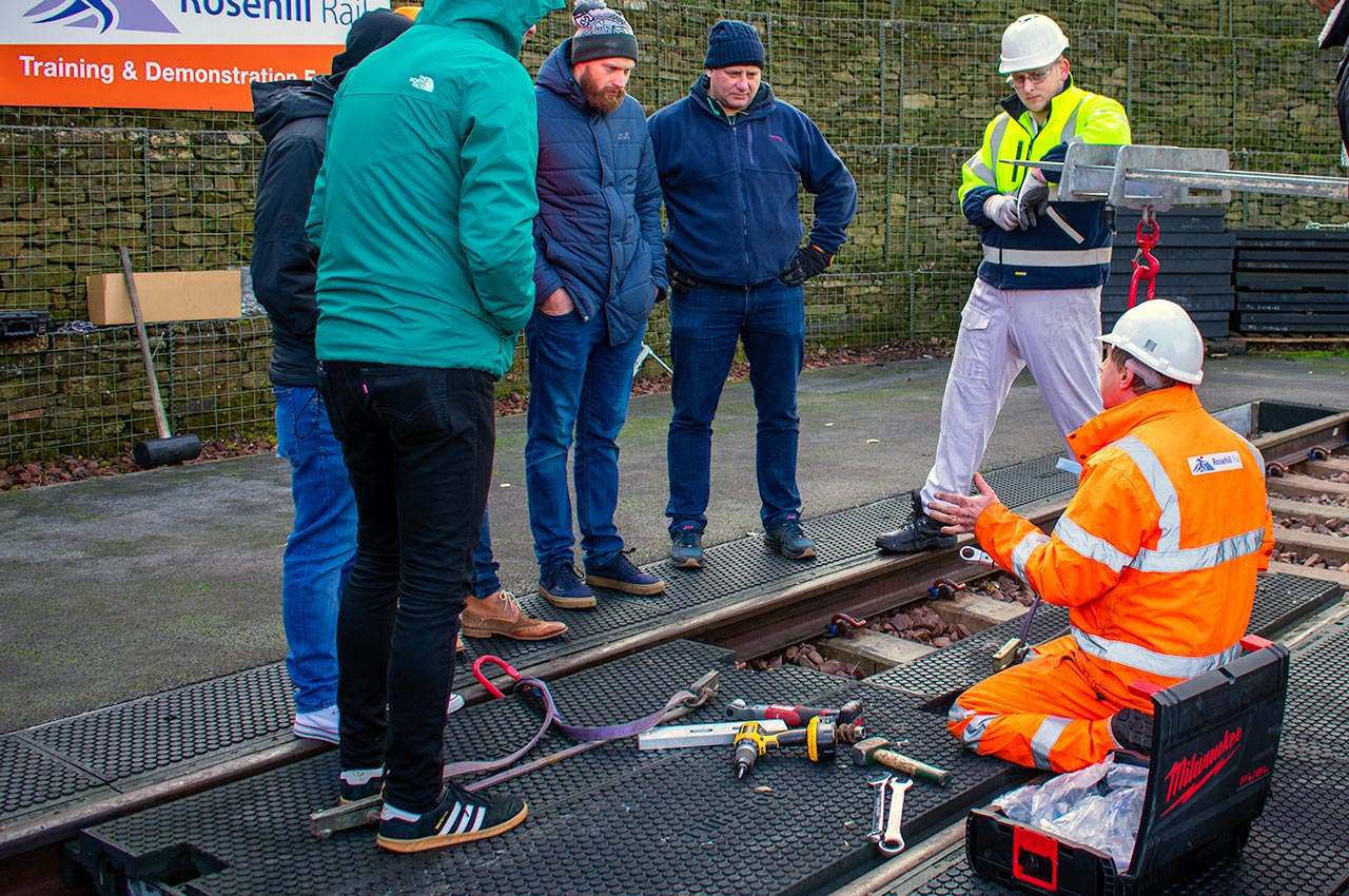 Professional rail training course at Rosehill Rail facility