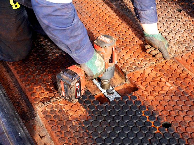 Panel installation in progress