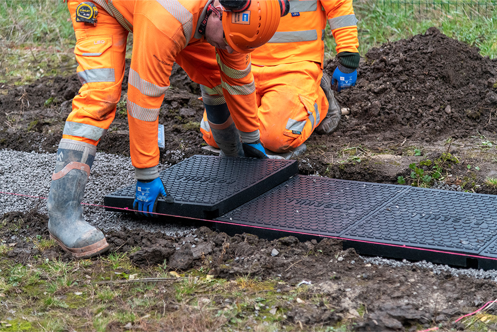 Walkway panel installation