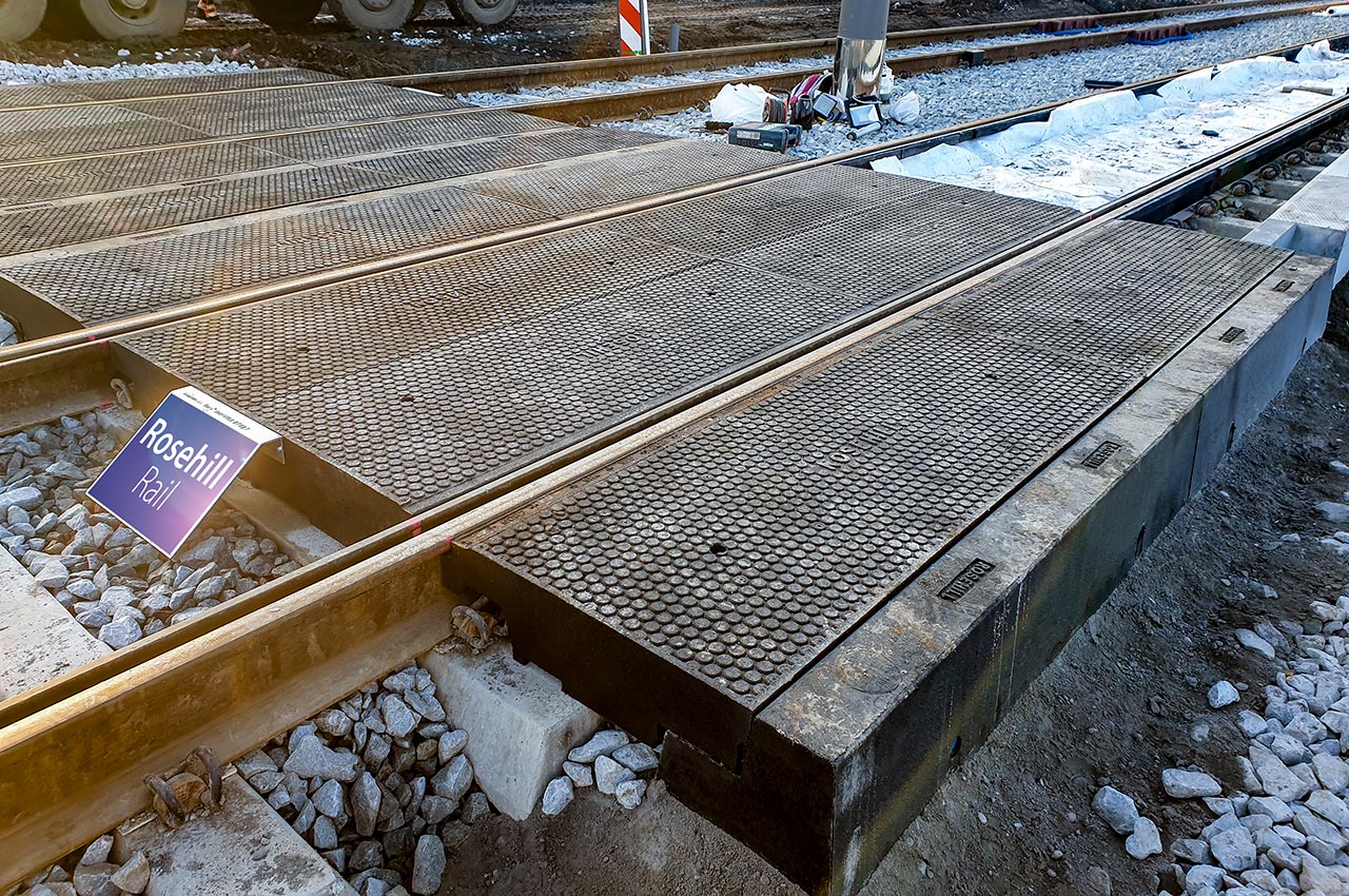 Rubber Edge Beam showing same profile as concrete alternatives