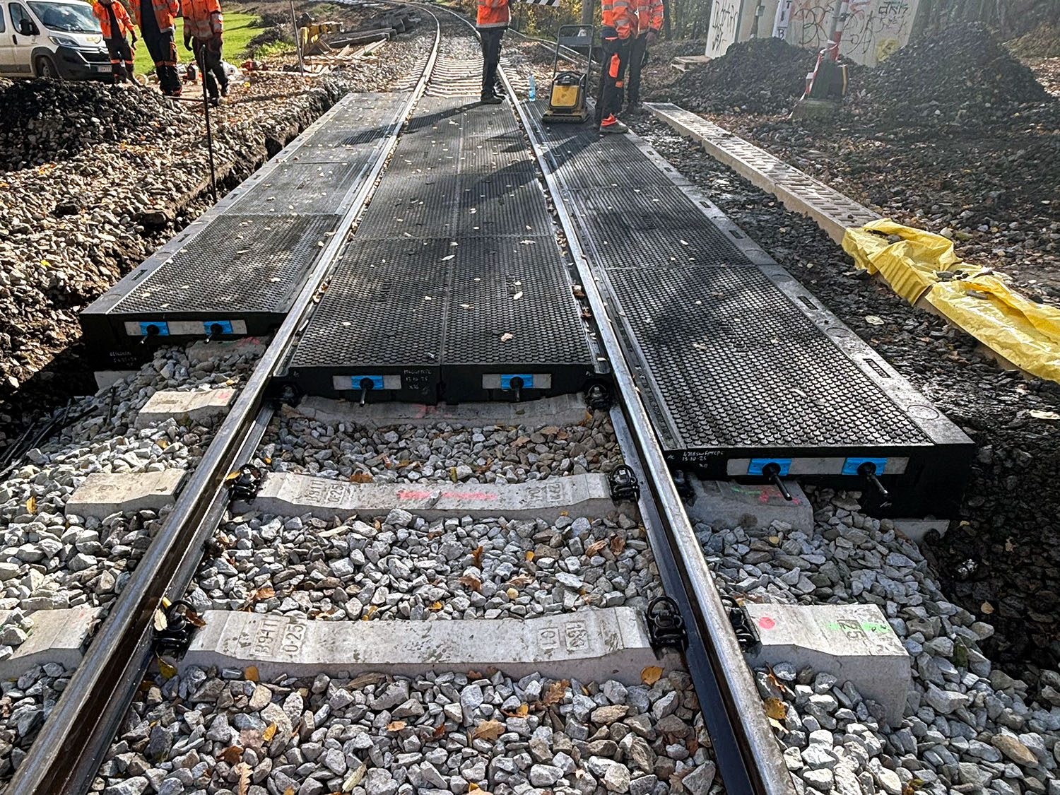 StrandLock level crossing system installed on railway track